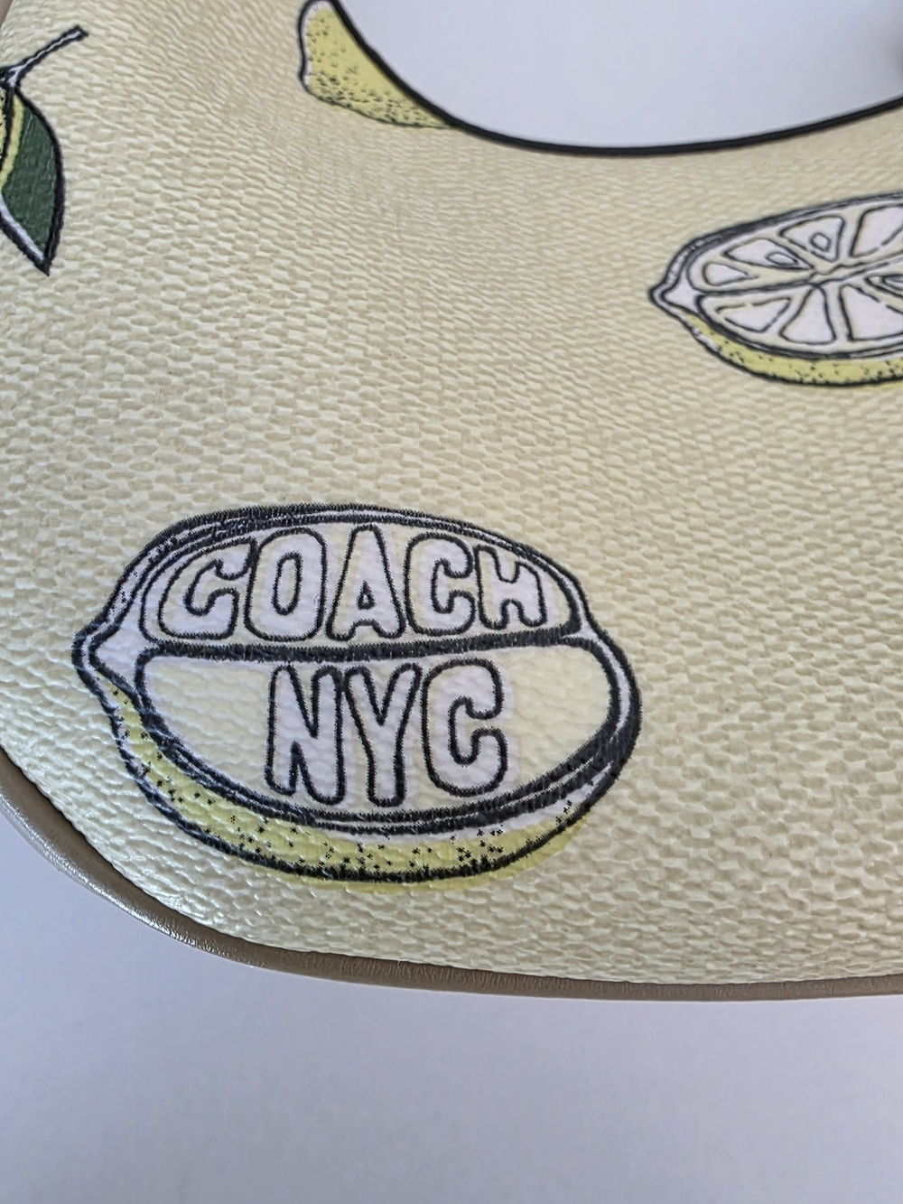 Coach Mini Carmen Lemon Print Coated Canvas Crossbody + Matching Trigger Charm - Picture 10 of 16
